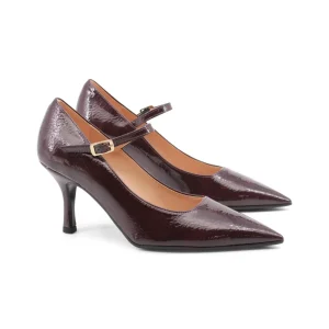 Décolleté in vernice con cinturino