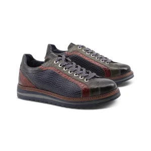 Scarpa in pelle effetto rettile da uomo