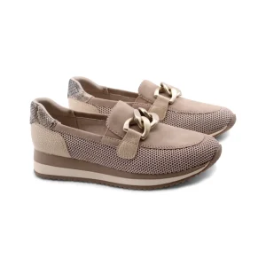 Mocassino vegan con catena da donna