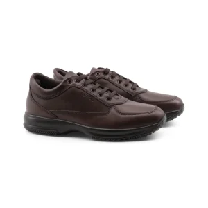 Scarpa marrone in pelle da uomo