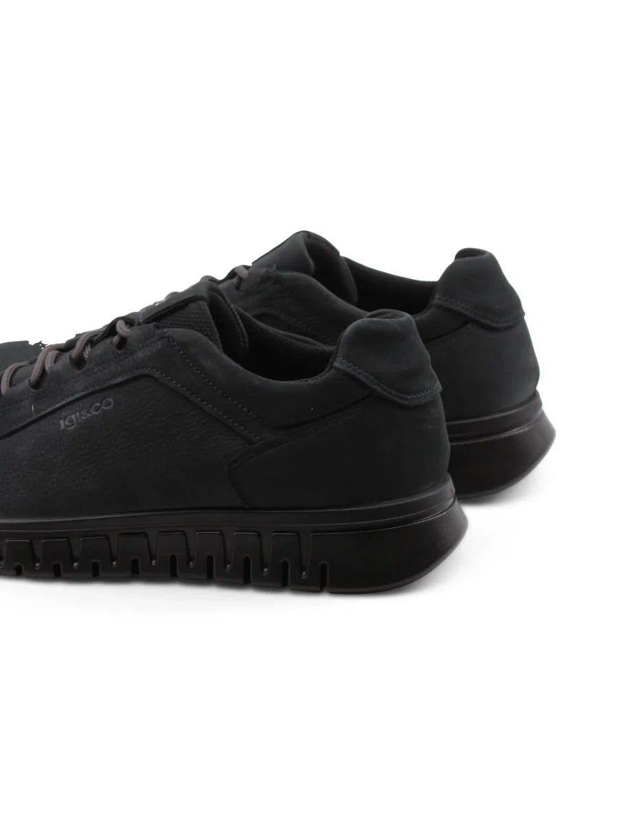 Sneaker blu in pelle da uomo - immagine 6