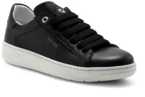 Sneaker in pelle con fondo basso exton uomo