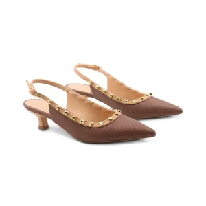 Décolleté kitten heels con borchie