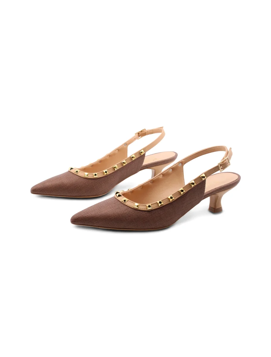 Décolleté kitten heels con borchie - immagine 4