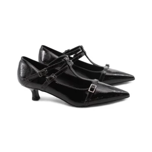 Décolleté kitten heel in vernice donna