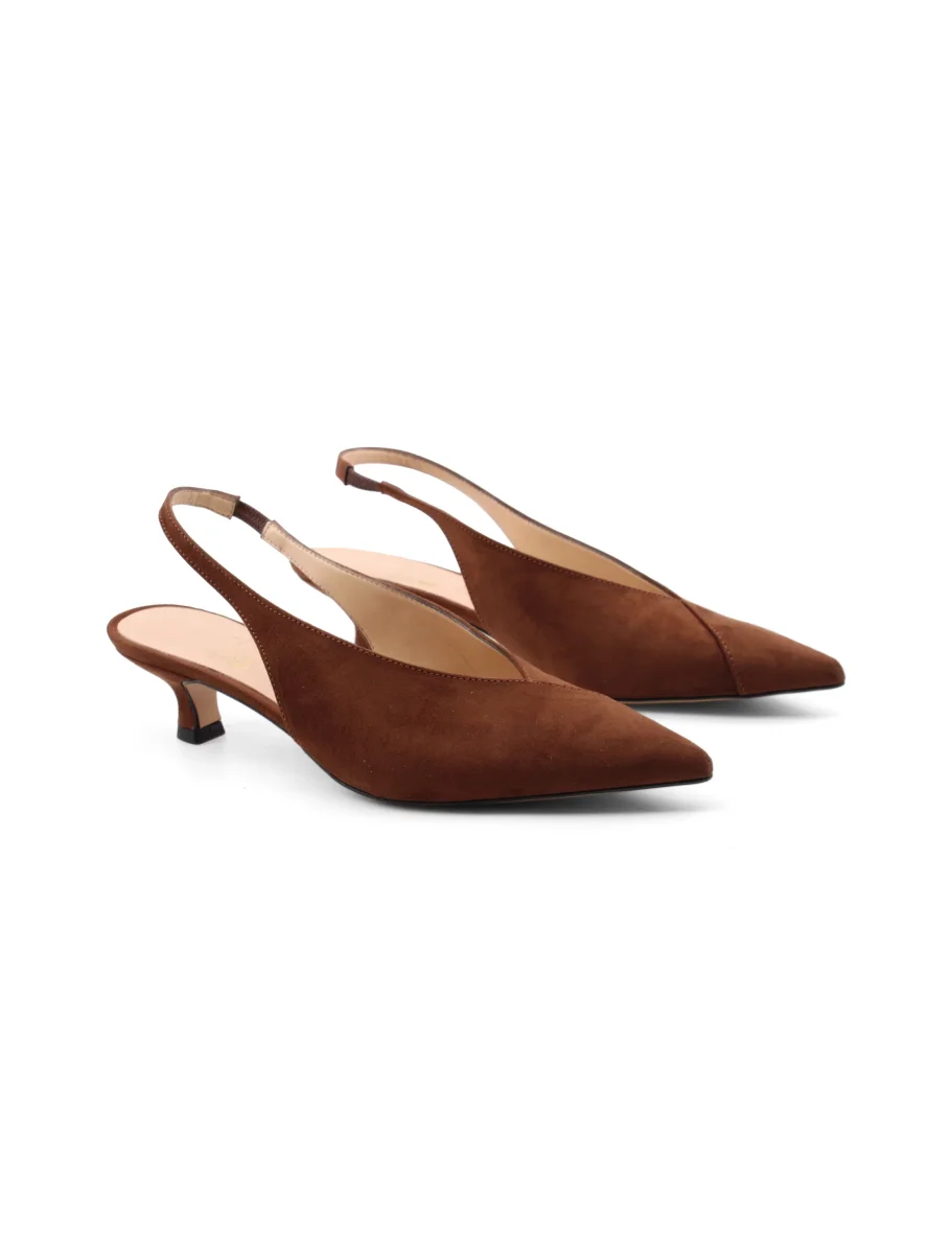 Décolleté slingback kitten heels donna