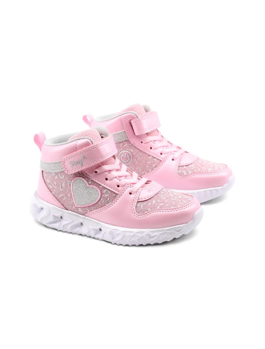 Sneaker alta con luci da bimba