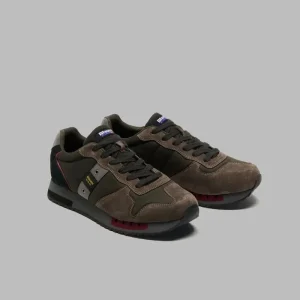 SNEAKERS ALLACCIATA RUNNING QUEENS01-WAX BLAUER UOMO