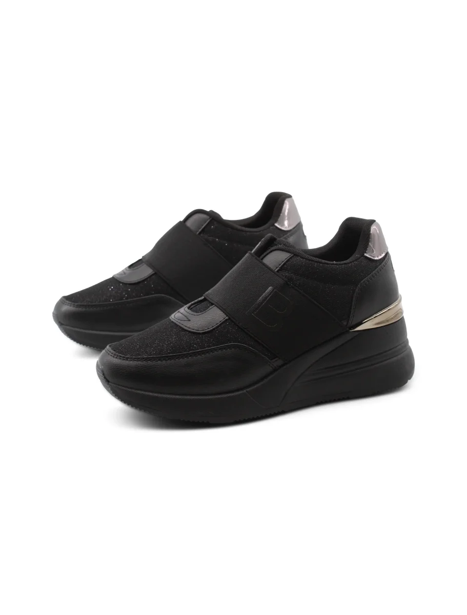 Sneaker zeppe slip on con glitter donna - immagine 5