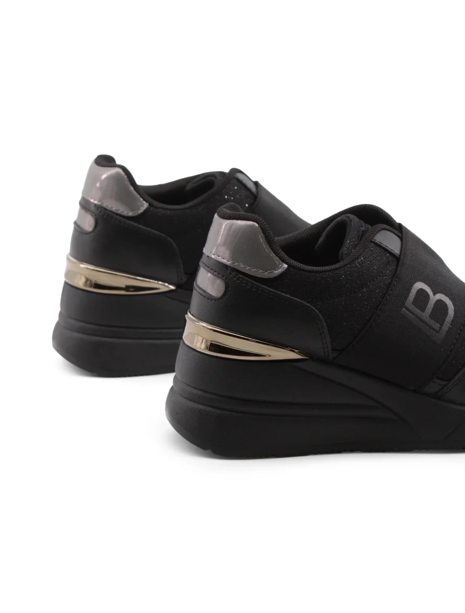 Sneaker zeppe slip on con glitter donna - immagine 6