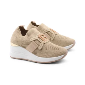 Sneaker slip on con zeppa da donna