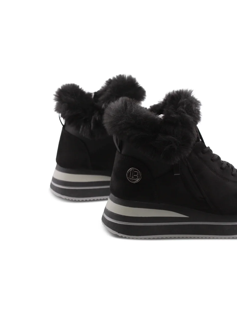 Sneaker zeppa con pelliccia da donna - immagine 6