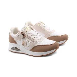 Sneaker con lacci e zip da donna