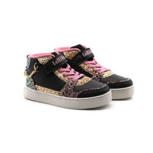Gioiello sneaker alta con glitter bimba