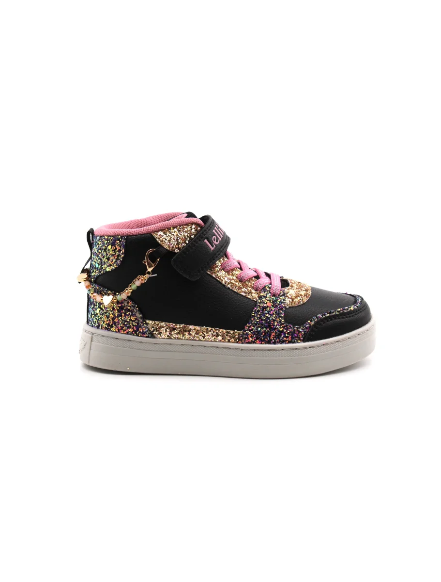 Gioiello sneaker alta con glitter bimba - immagine 3