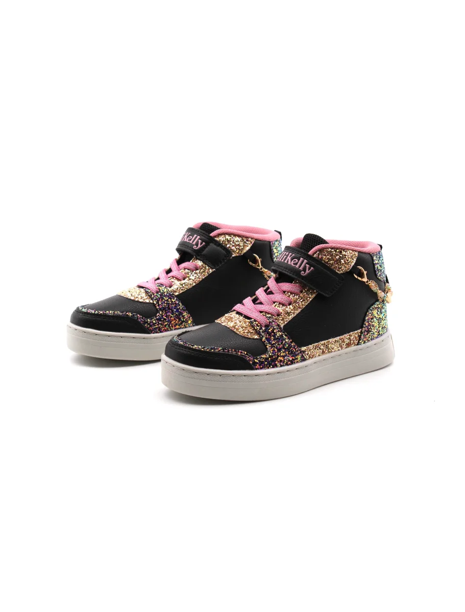 Gioiello sneaker alta con glitter bimba - immagine 4