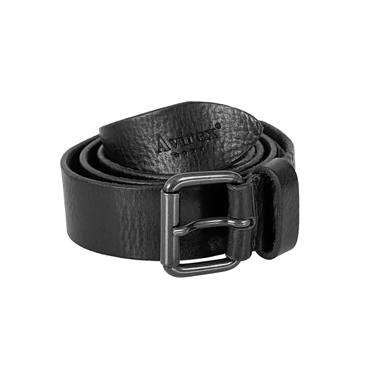 Cintura in vera pella nera da uomo - immagine 4