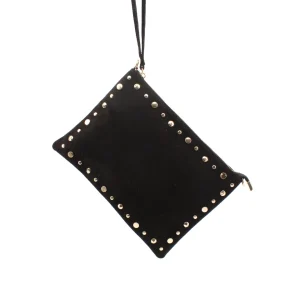 Pochette scamosciata con borchie donna