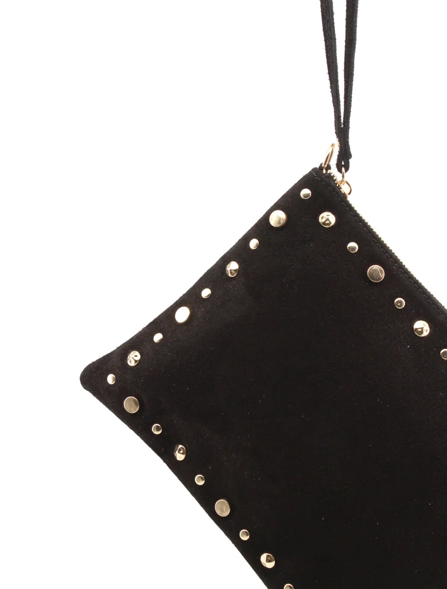 Pochette scamosciata con borchie donna - immagine 3