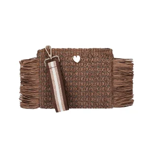 Pochette con frange da donna