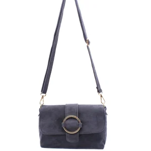 Celeste borsa a tracolla scamosciata