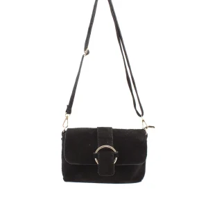 Celeste borsa a tracolla scamosciata