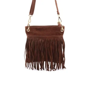 Claudia borsa scamosciata con frange