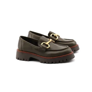 Mocassino Chunky in pelle con morsetto