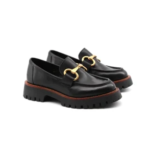 Mocassino Chunky in pelle con morsetto