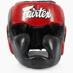 Caschetto Fairtex Diagonal Vision Sparring HG13 Nero-rosso