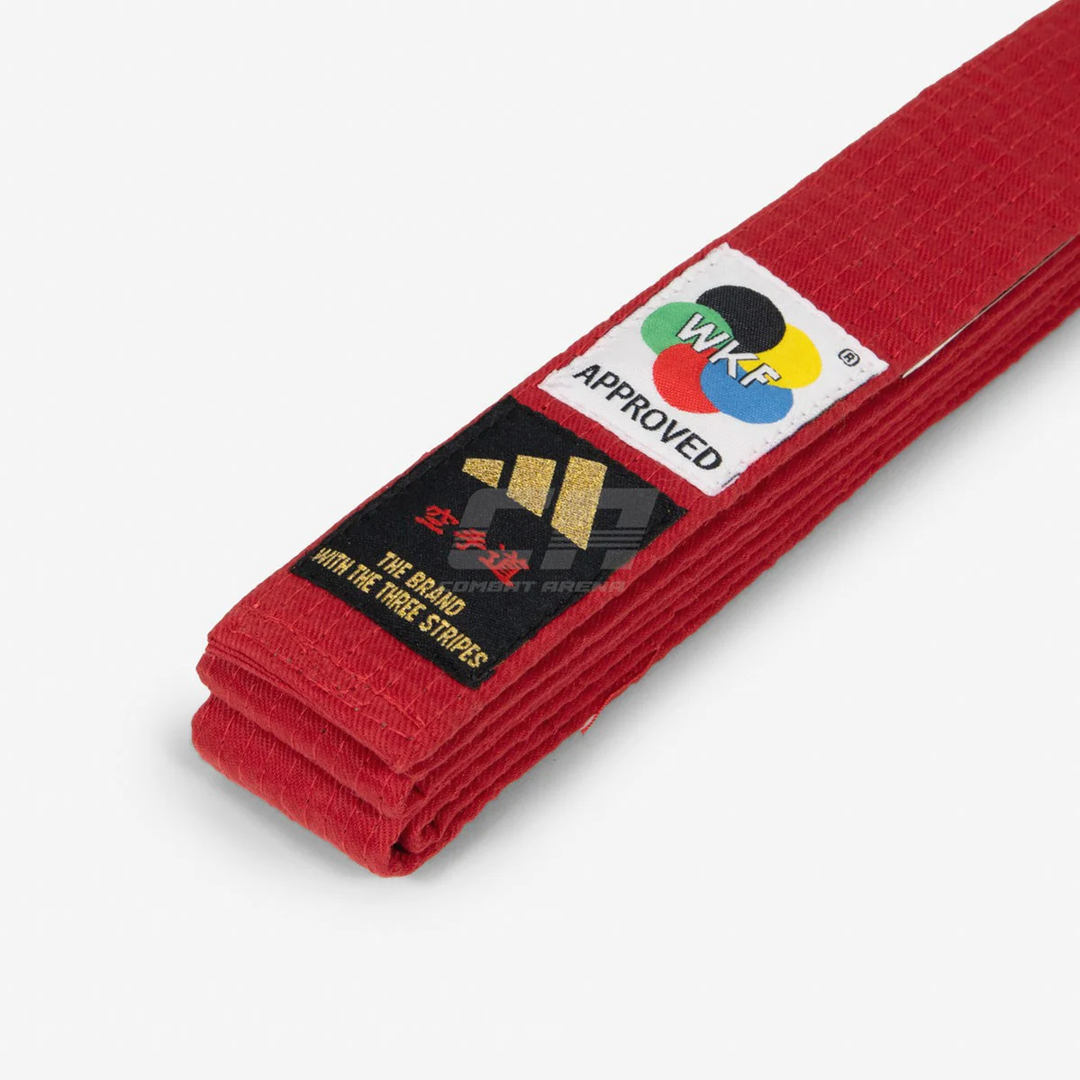 Cintura Adidas Elite WKF Rossa con Kanji - immagine 3