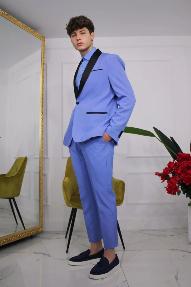 Completo Raso Azzurro - immagine 3