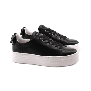 Sneaker platform da donna con fiocco