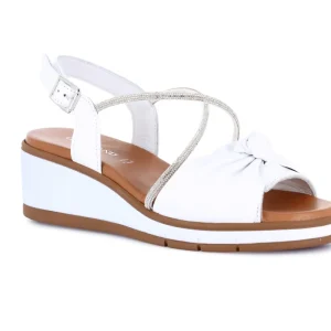 SANDALO ZEPPATO CON INCROCIO BRILLANTINATO FLOK GRUNLAND DONNA