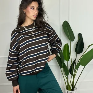 Felpa Girocollo Stripes