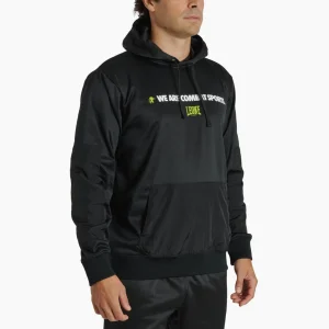 Felpa Leone Logo Wacs con cappuccio ABX127 Nero