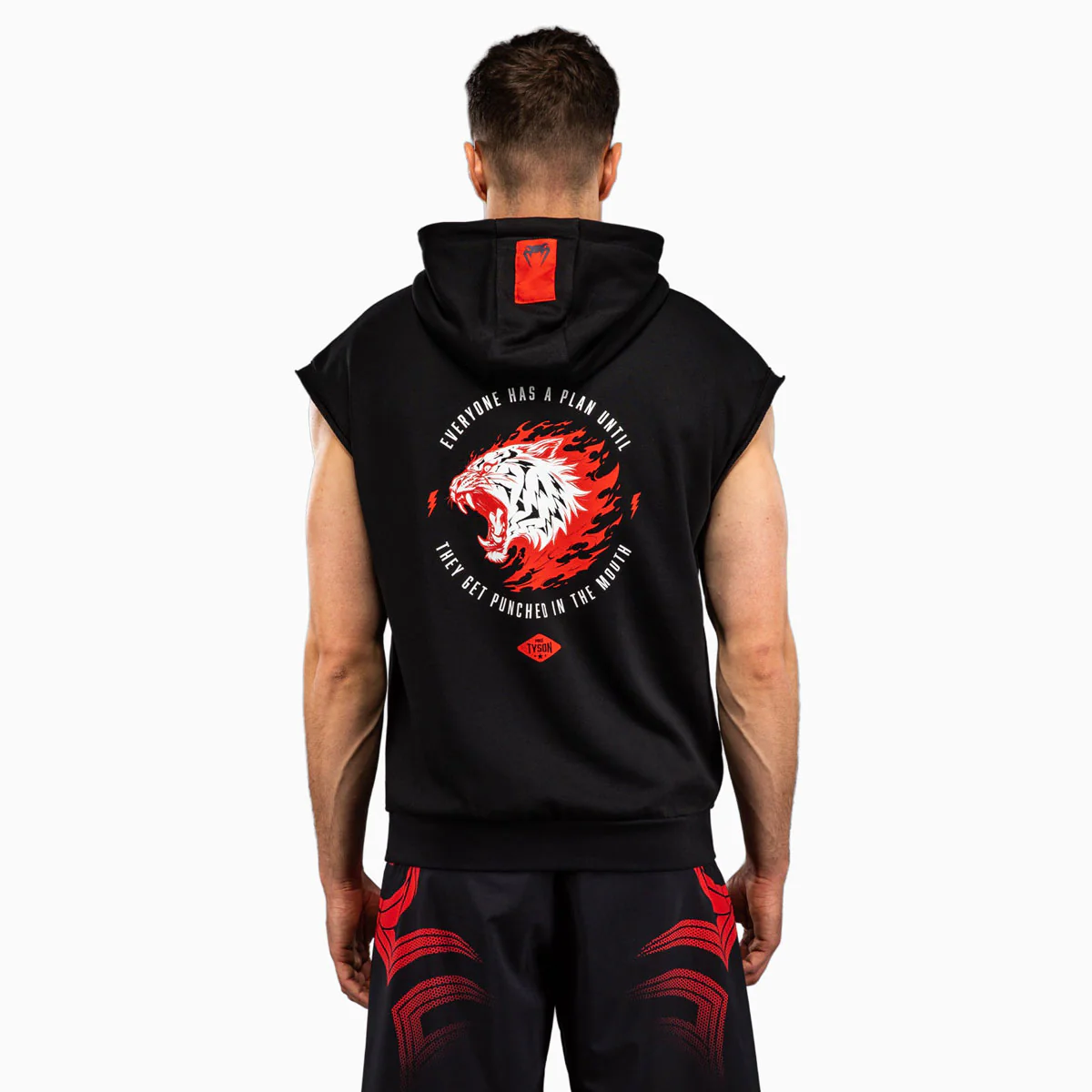 Felpa smanicata Venum x Mike Tyson Tiger con cappuccio Nero