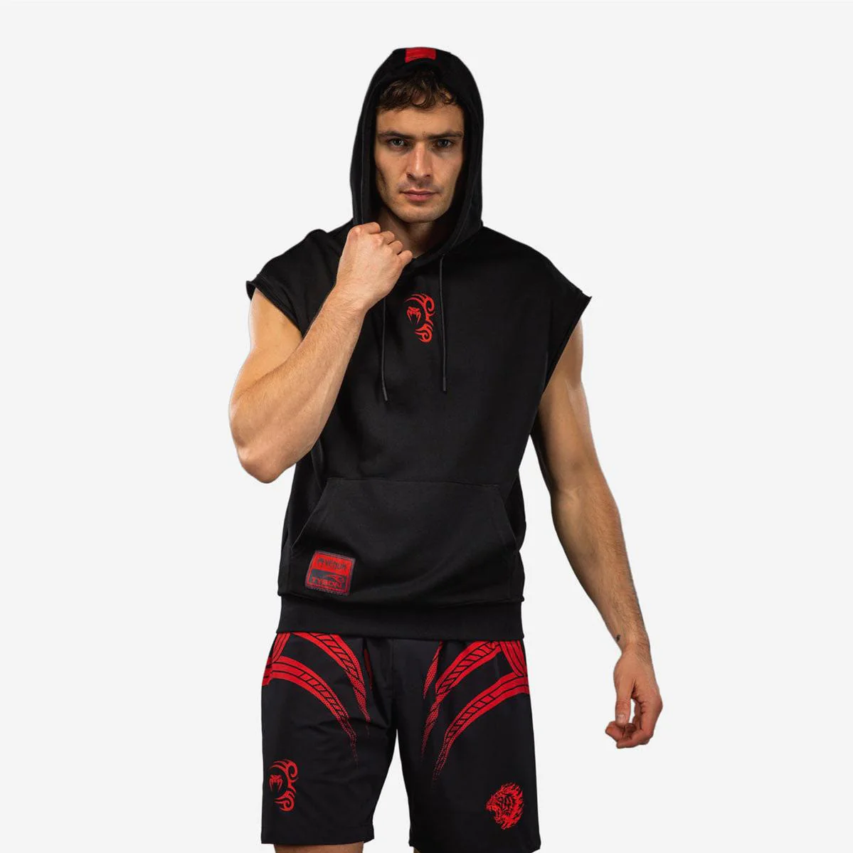 Felpa smanicata Venum x Mike Tyson Tiger con cappuccio Nero - immagine 3