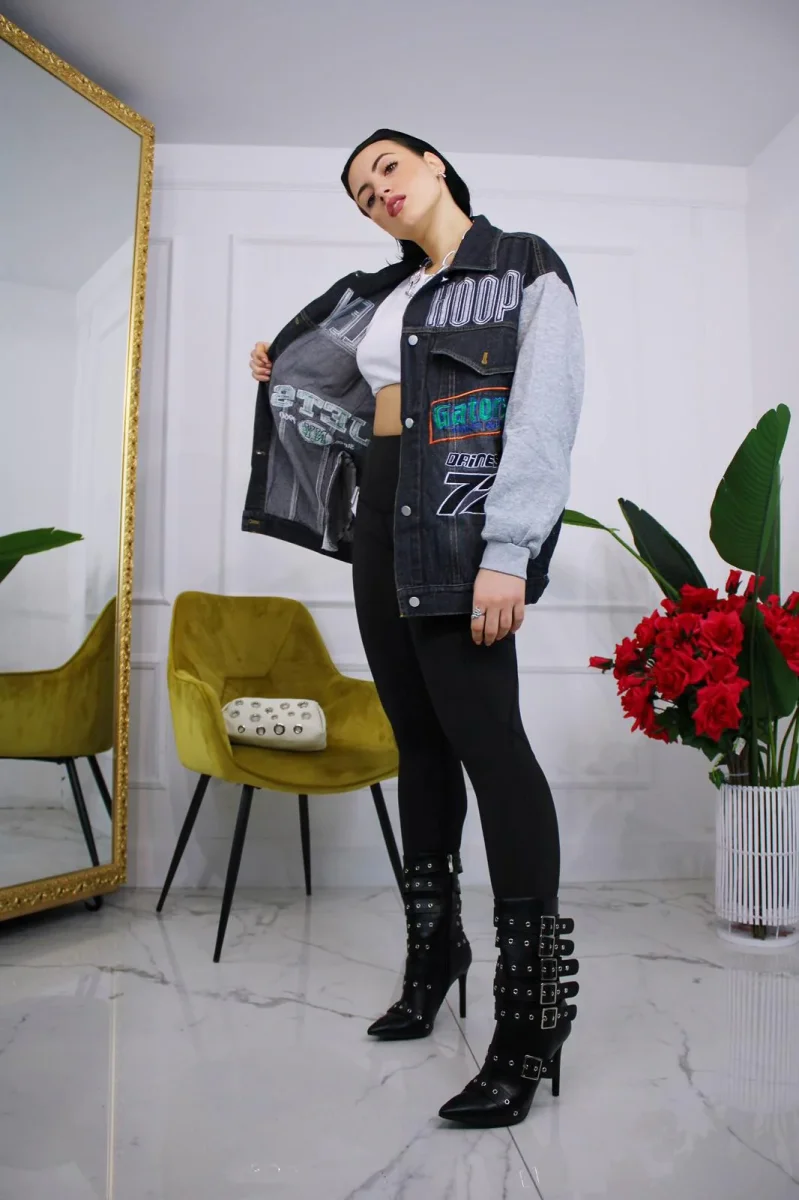 Giacca Denim Nero - immagine 4