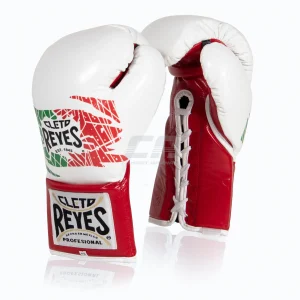 Guantoni Cleto Reyes Professional CB2 Bianco-rosso Mexican con lacci