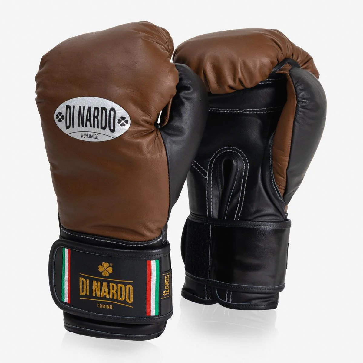 Guantoni Di Nardo con velcro 12 Oz Marrone-nero - immagine 3