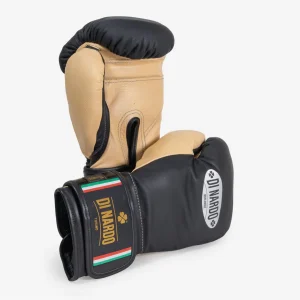 Guantoni Di Nardo con velcro 12 Oz Nero-sabbia