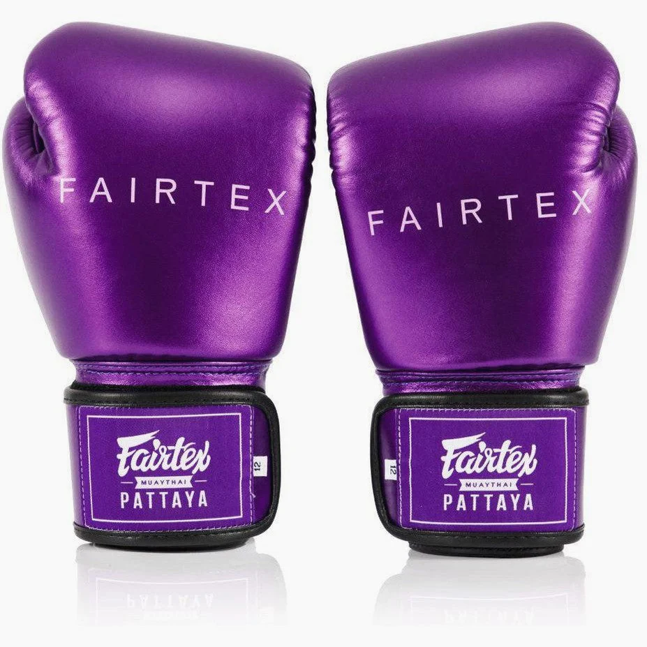 Guantoni Muay Thai Fairtex Metallic BGV22 Viola - immagine 3