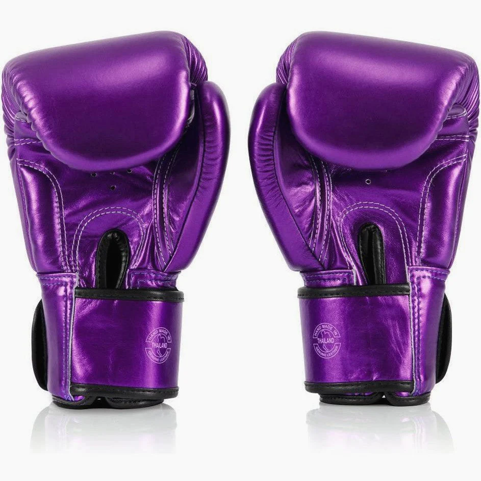 Guantoni Muay Thai Fairtex Metallic BGV22 Viola - immagine 5