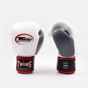 Guantoni Muay Thai Twins Special BGVL3 Nero-bianco-grigio