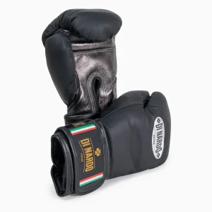 Guantoni Di Nardo con velcro 12 Oz Nero-argento scuro