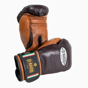Guantoni Di Nardo con velcro 14 Oz Borgogna-cognac