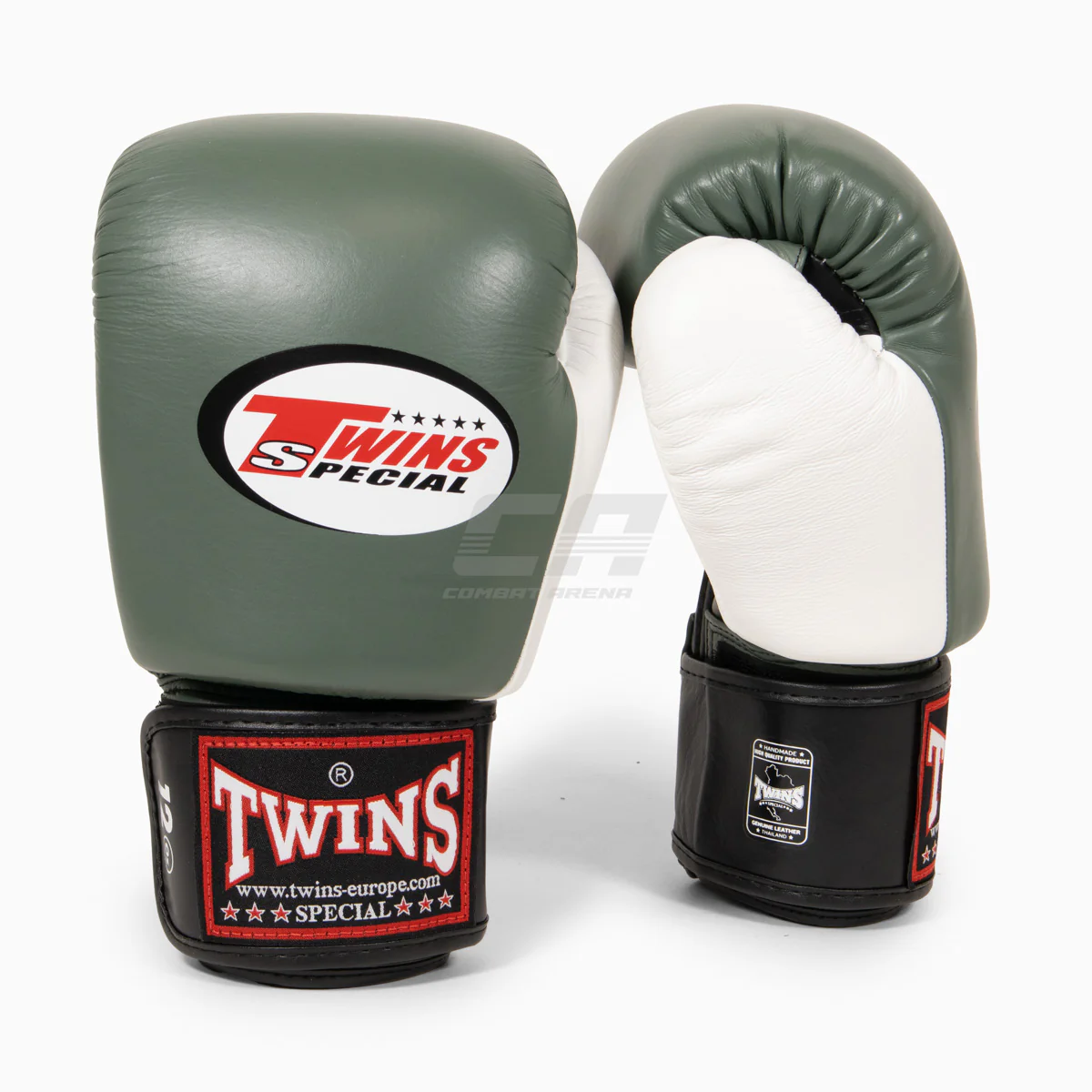 Guantoni Muay Thai Twins Special BGVL4 Nero-verde-bianco
