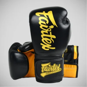 Guantoni Muay Thai Fairtex Super Sparring BGV18 Nero-oro