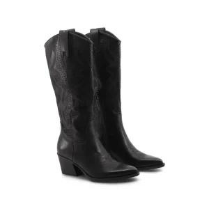 Stivale texano con zip da donna